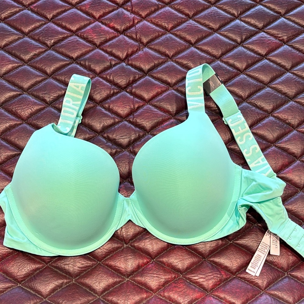 NWT Victorias Secret t-shirt push up full coverage Aqua Underwire Bra